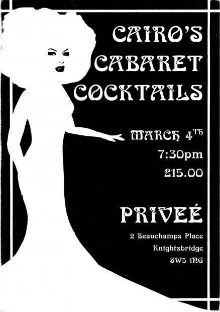 Cairo's Cabaret Cocktails Cairo's Cabaret Cocktails