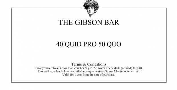 The Gibson Bar Voucher
