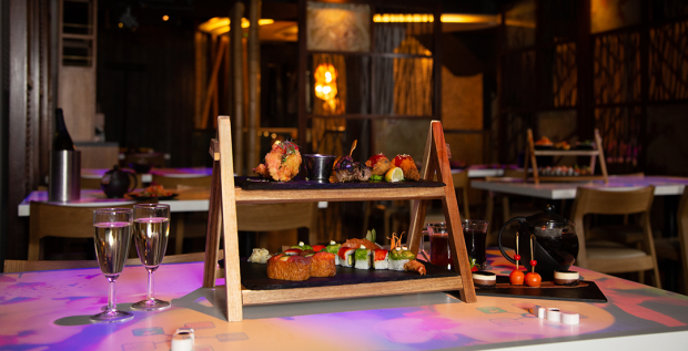 Sushi & Asian Tapas Afternoon Tea with a Glass of Bubbles