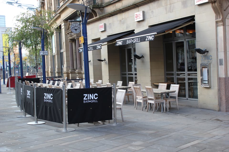 Zinc Bar and Grill The Printworks Manchester Bar Reviews DesignMyNight