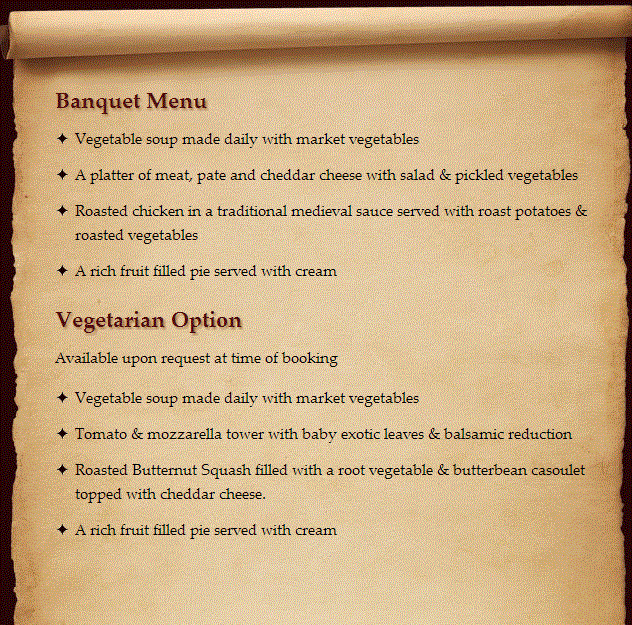 Drink Menu Medieval Times Drink Menu Medieval Times