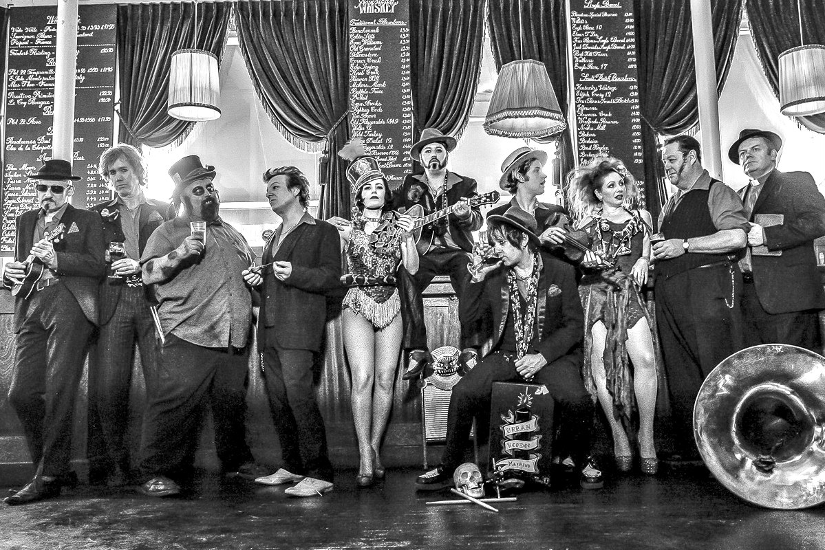 The Urban Voodoo Machine Funeral Marching Band Camden, London Live