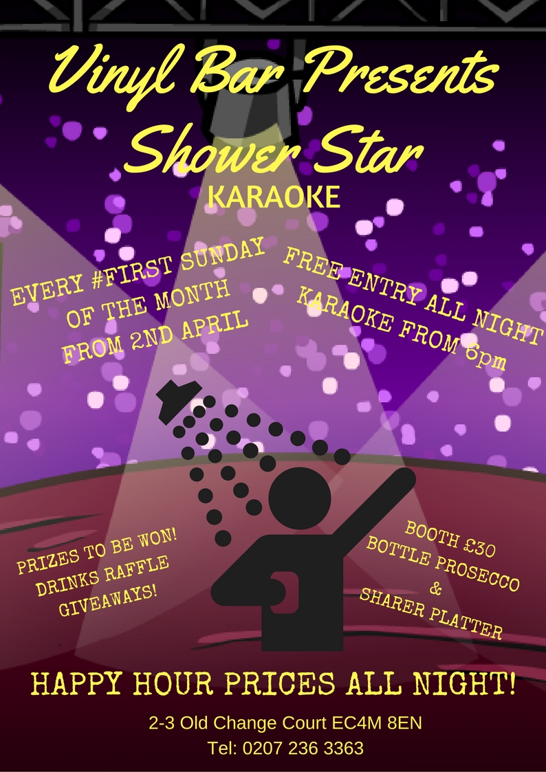 SHOWER STAR KARAOKE! St Pauls, London Karaoke Reviews DesignMyNight