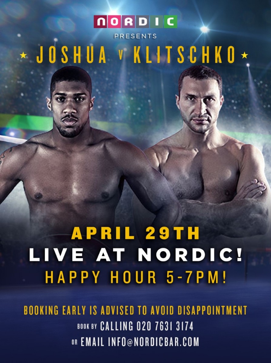 Poster Toile Boxing Joshua Vs Klitschko - Impression Murale Style Grunge Sport, Rouge, Moderne Bold Bloc Design