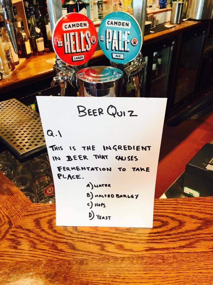 Britannia Beer Quiz Kensington, London Date Night Reviews DesignMyNight