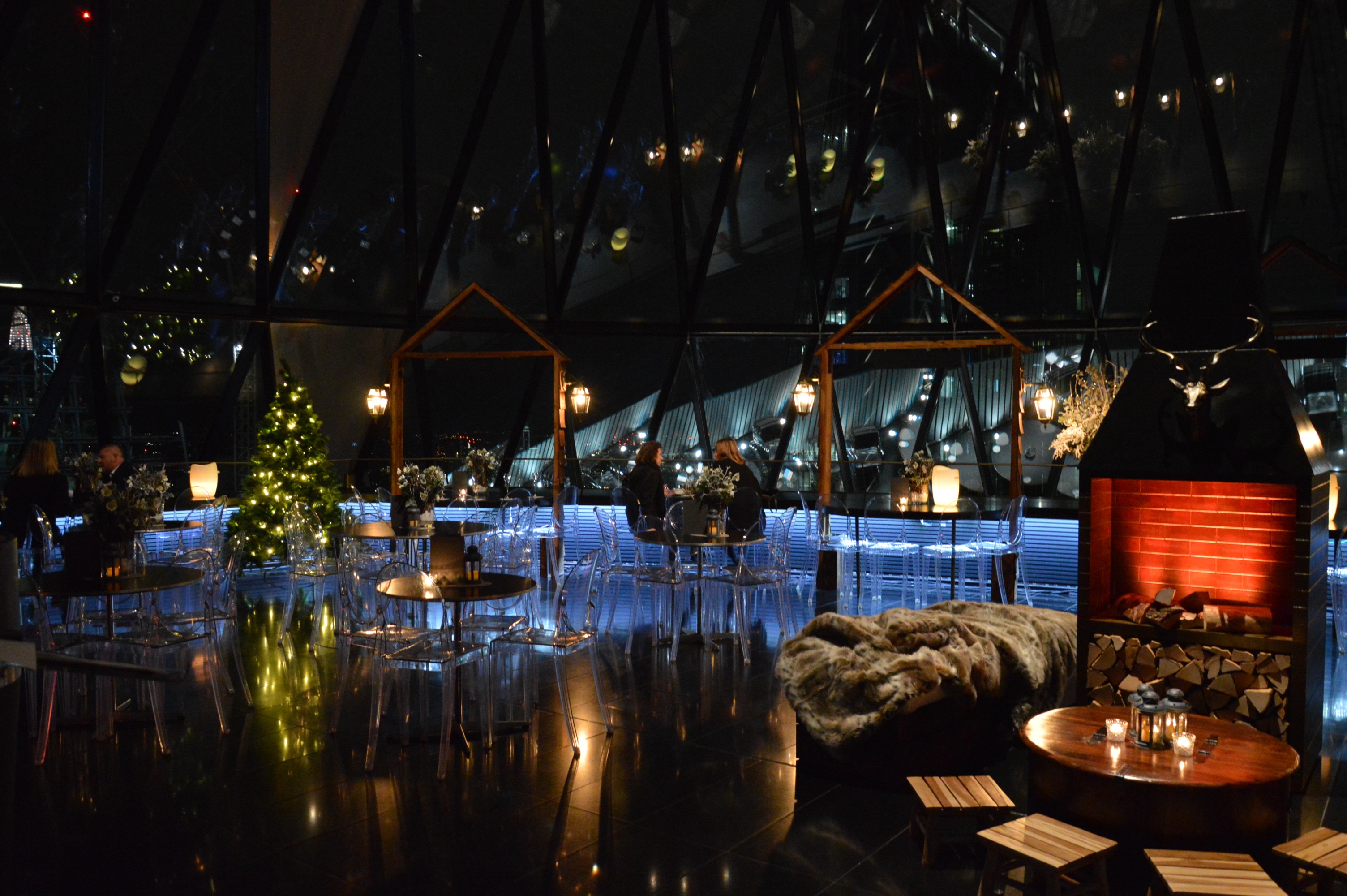 Alpine Ski Lodge New Years Eve at The Gherkin Liverpool Street