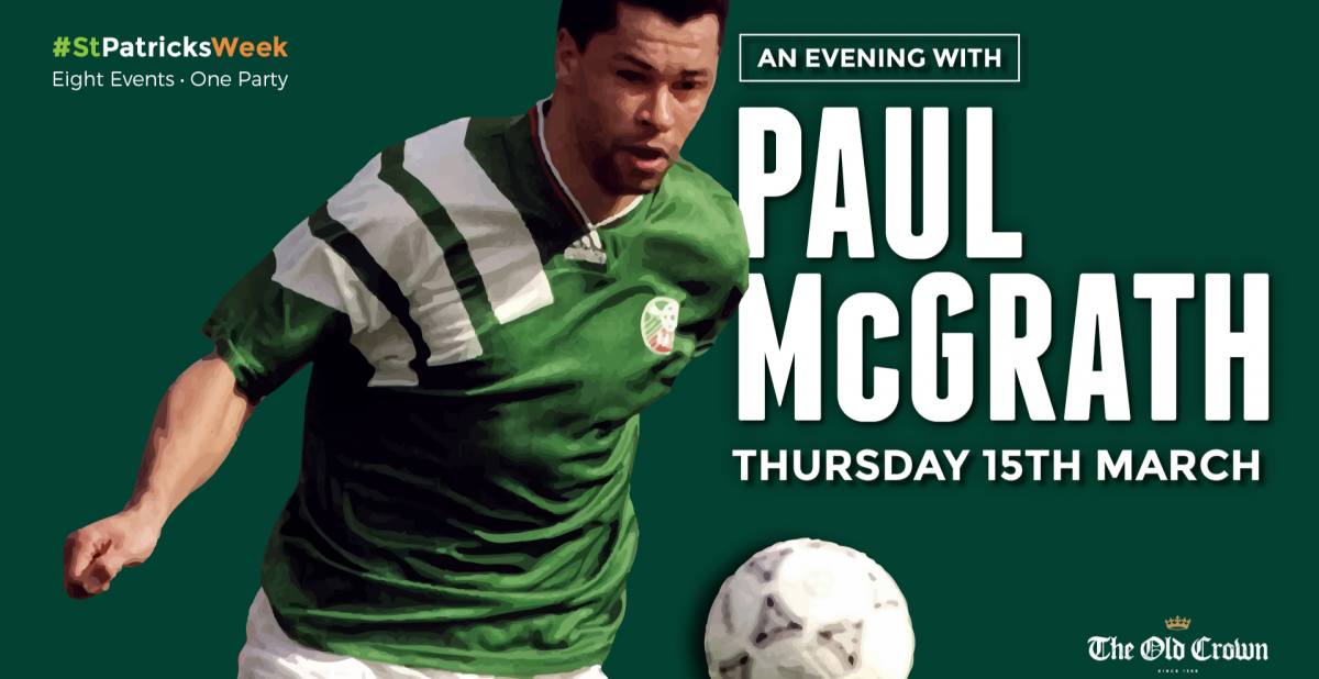 An evening with Paul McGrath The Old Crown Birmingham DesignMyNight