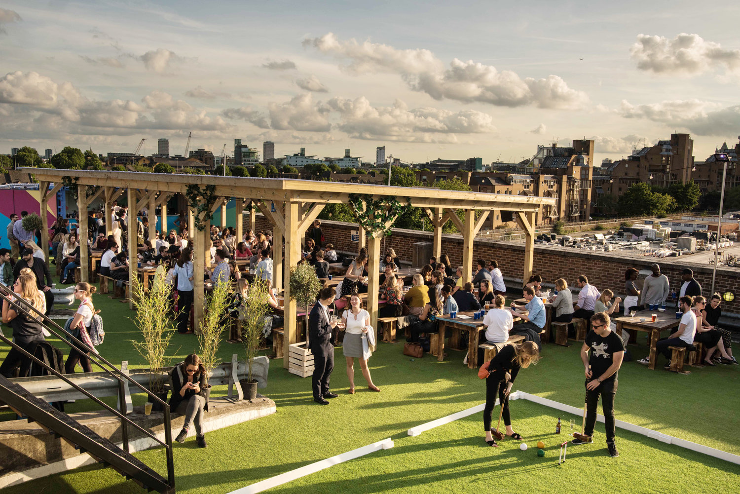 Skylight Rooftop Croquet London Activity Reviews DesignMyNight