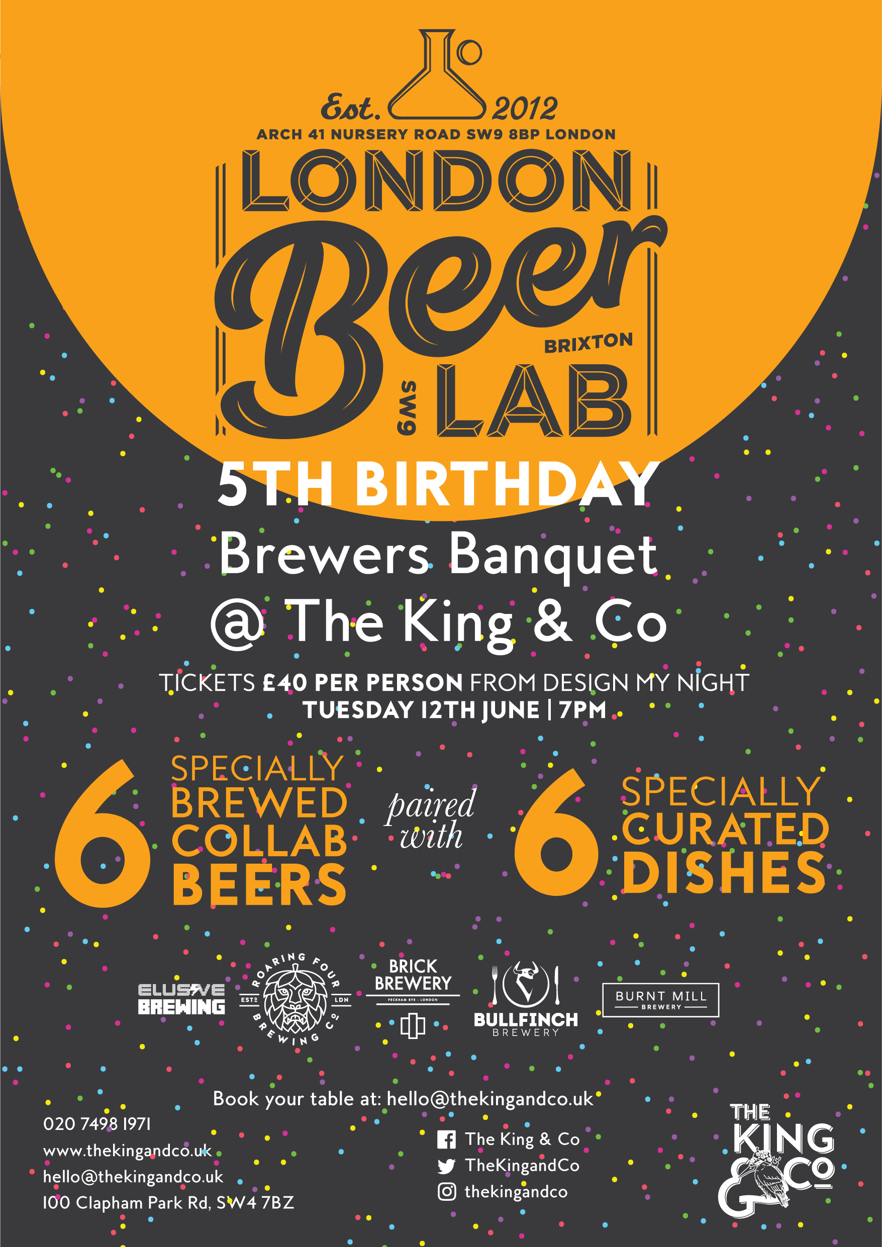 London Beer Lab 5th Birthday Brewers Banquet Clapham, London Drinks