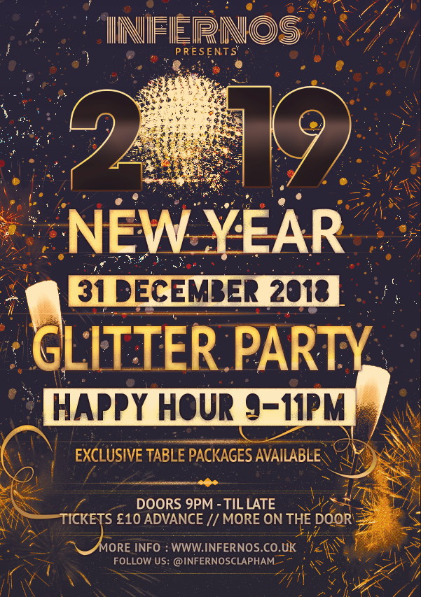 NYE Glitter party 2018 Clapham, London Karaoke Reviews DesignMyNight