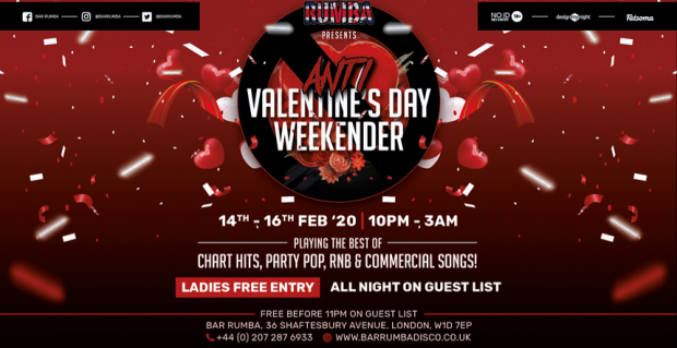 Anti-Valentine's Day Weekender | West End, London Clubbing Reviews