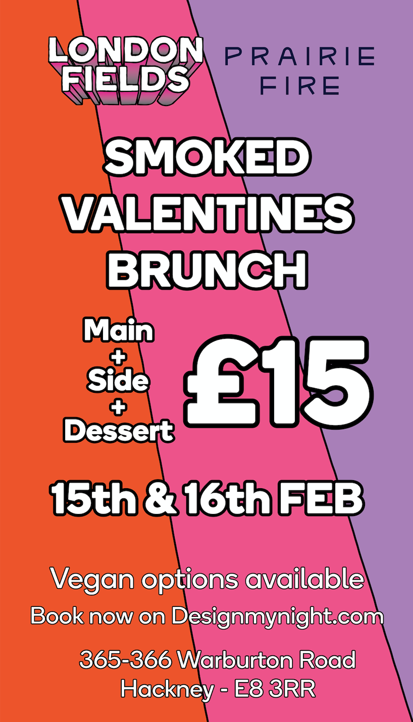 Prairie Fire Smoked Valentine's Brunch at London Fields Brewery East