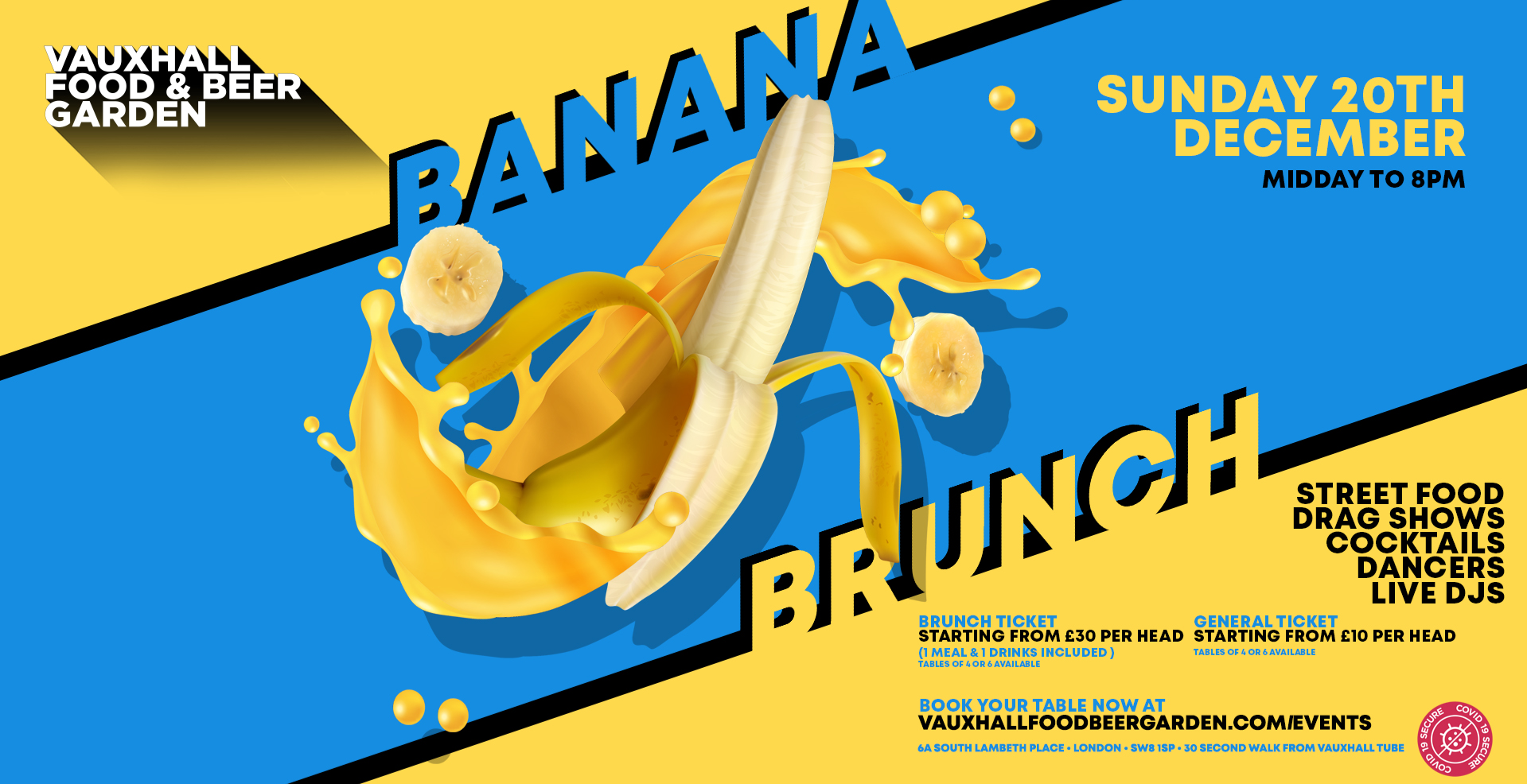 Banana Brunch 🍌 Vauxhall, London Brunch Reviews DesignMyNight