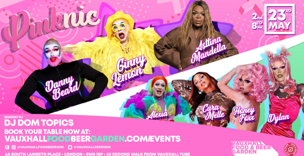 Pinknic: Ginny Lemon, Astina Mandela & Danny Beard | Vauxhall, London ...