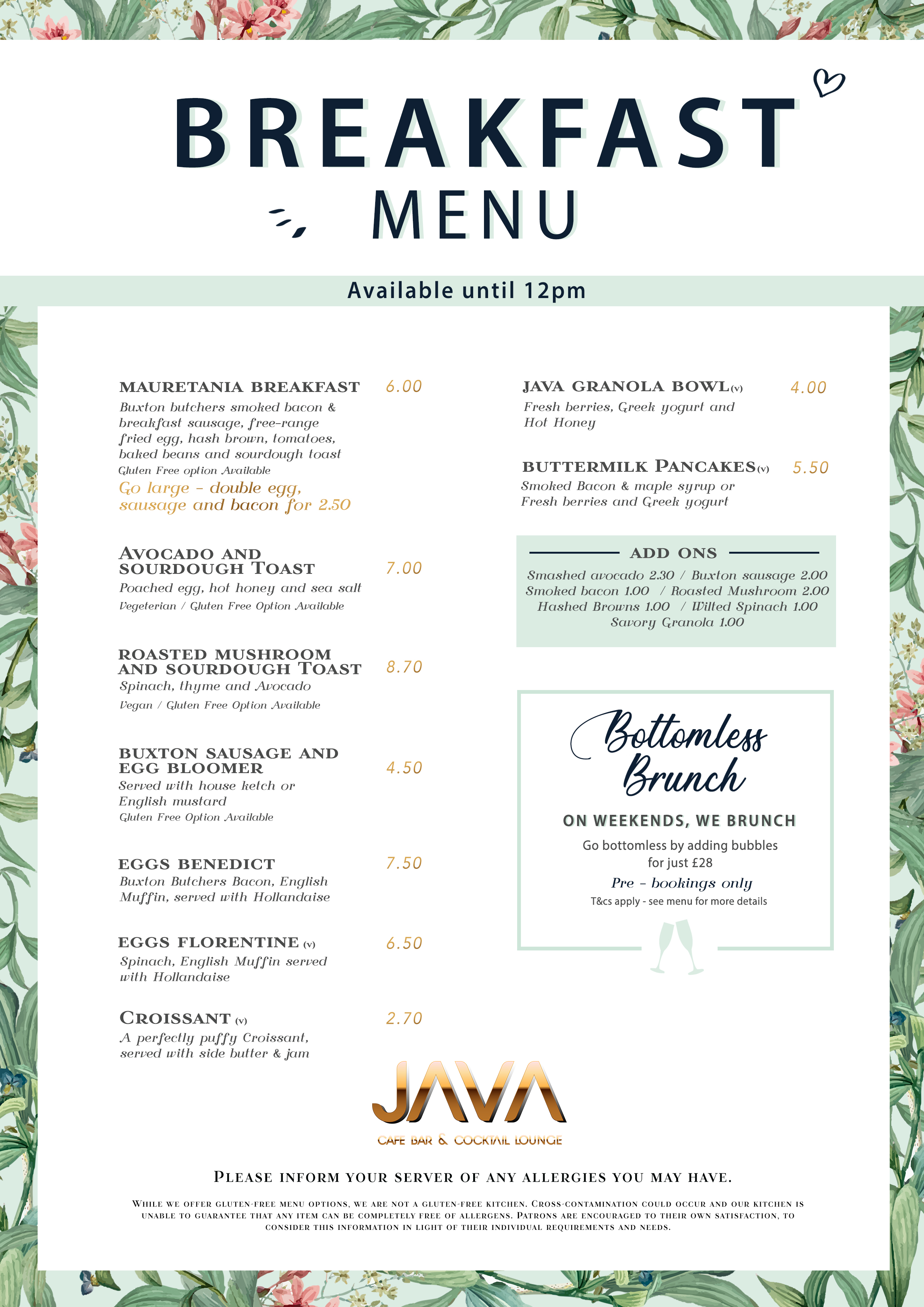 Juice And Java Breakfast Menu at William Ashbolt blog