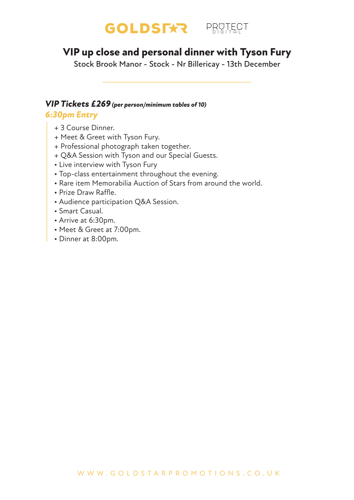 Tyson Fury Meet & Greet UK Food & Drink Reviews DesignMyNight