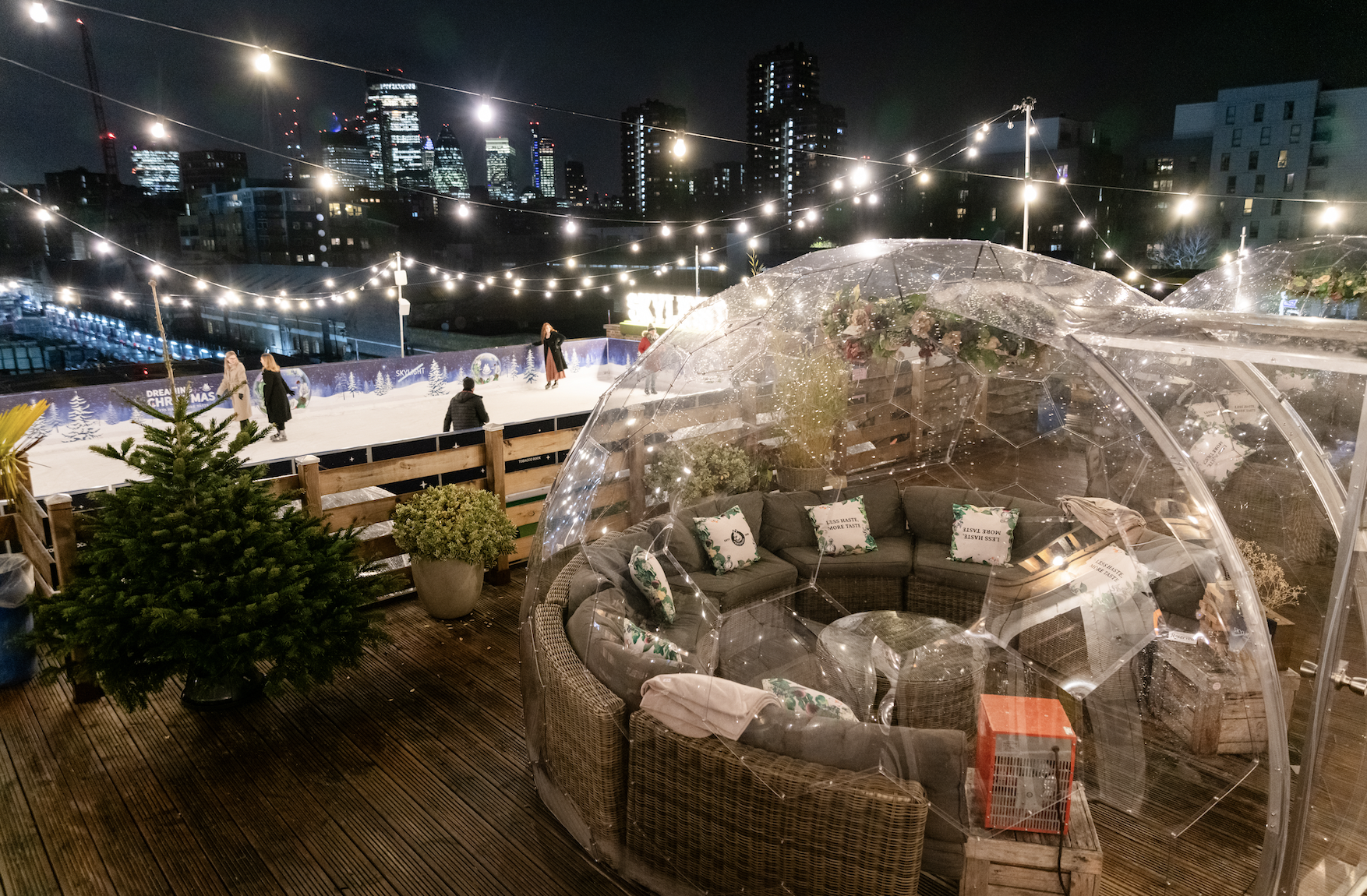 London Views: Skylight Tobacco Dock Rooftop Bar in London