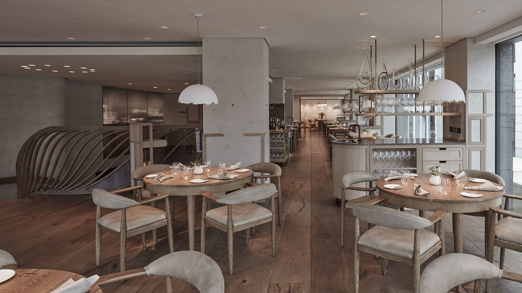 The interiors at Hide London, a Michelin star restaurant.