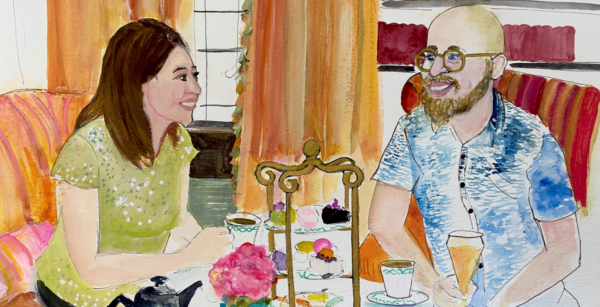 Enjoy Afternoon Tea at the award-winning Milestone Hotel and book a sitting with Resident Artist Shelley Levy