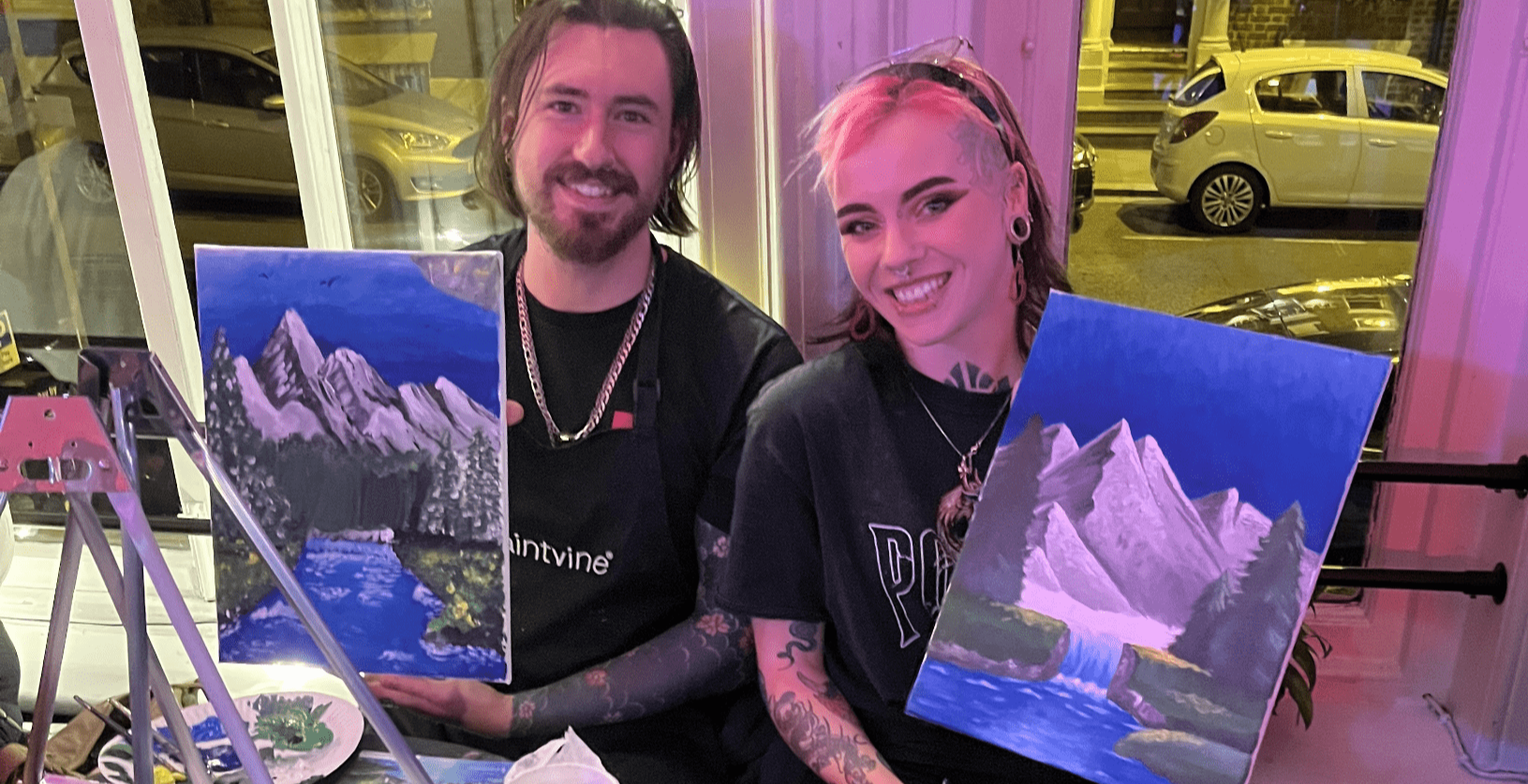 Paint and Sip - Bob Ross Snowy Mountains | The Sutton Arms