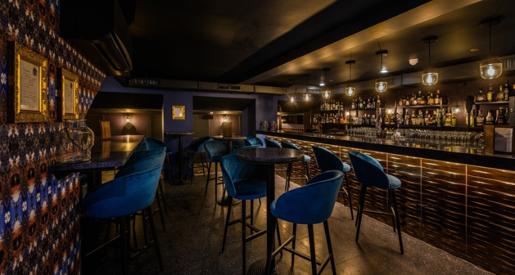 Dark interiors at 21 Crimes Aberdeen.