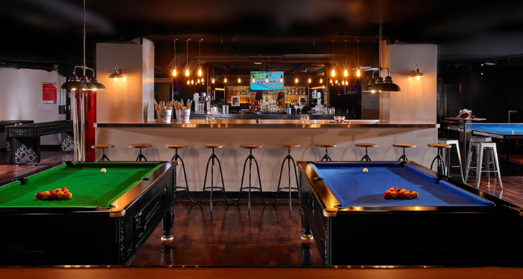 Two pool tables at Buskers On The Ball Dublin.