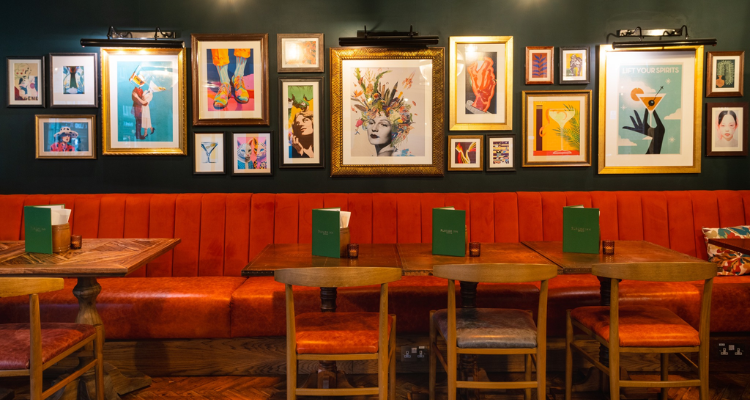 Interiors at The Plough Inn Oxford.