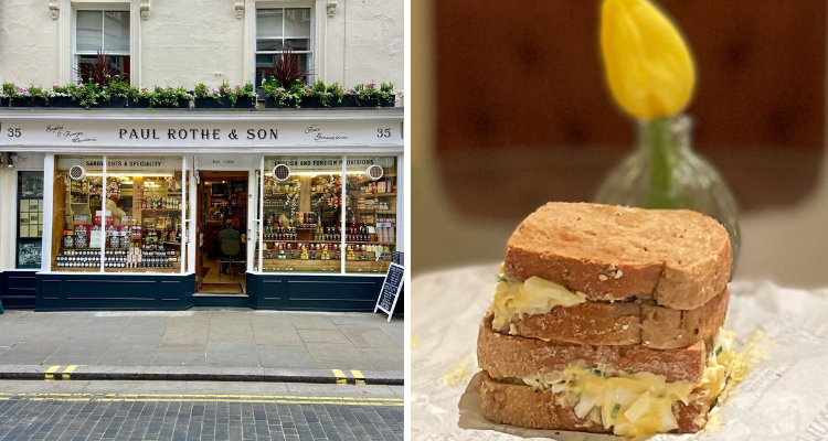 Paul Rothe And Sons store front and sandwich.