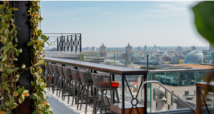 Views Of Tower Bridge From Wagtail Rooftop Bar.