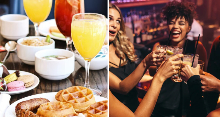 Brunch and group of girls at Shipmans Northampton.