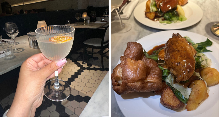 Cocktail and a roast dinner at Alston Bar & Beef Glasgow.