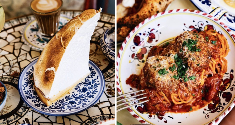 Spaghetti and lemon pie from Gloria, The Big Mamma Group.