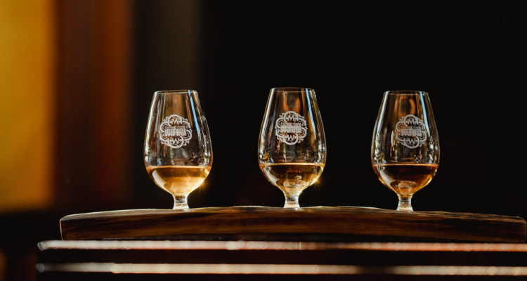 Scotch Malt Whisky Society tasting flight.