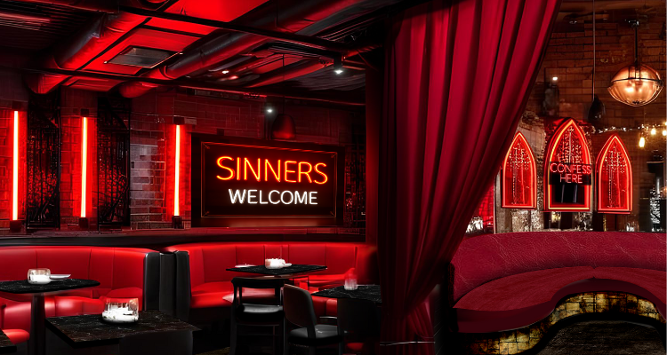 Sinners interiors in Hoxton.