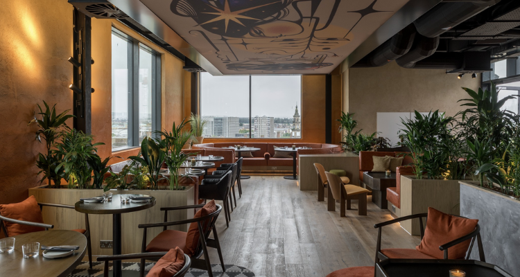 Sisi Rooftop Glasgow interiors.
