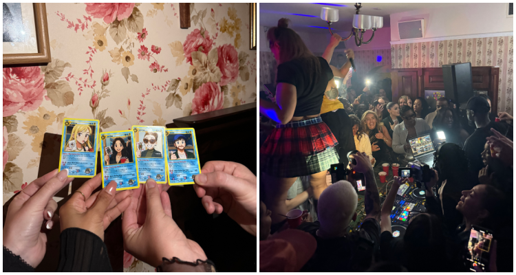 Stormzy House Party's one year anniversary party, featuring personalised Pokémon-like cards and a surprise appearance from Nelly.