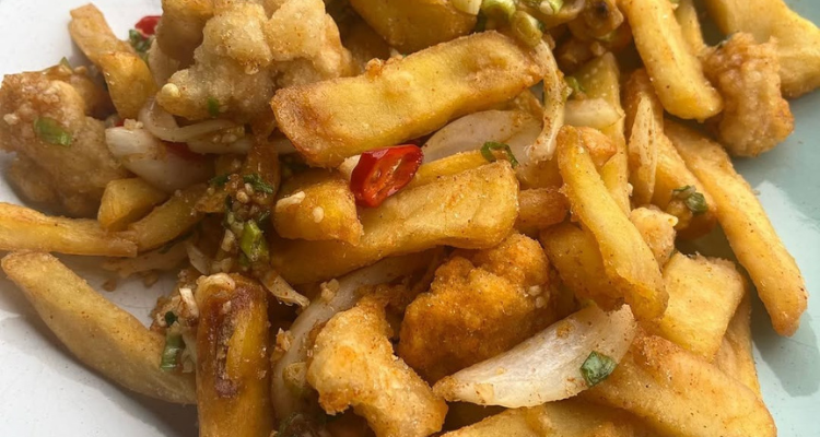 Sunflower Chinese restaurant in Dublin spice bag. 