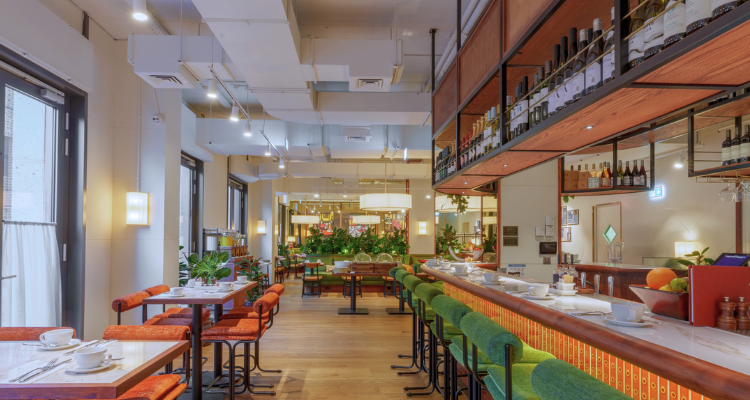 Interiors of The Cardinal Bar & Kitchen.