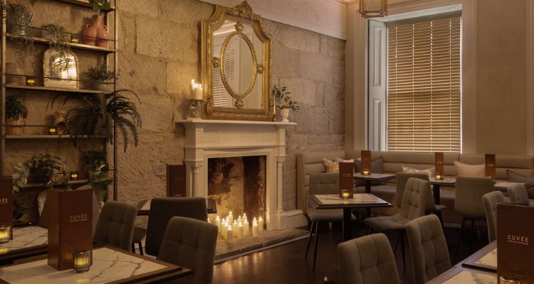 Interiors at Cuvee Glasgow.