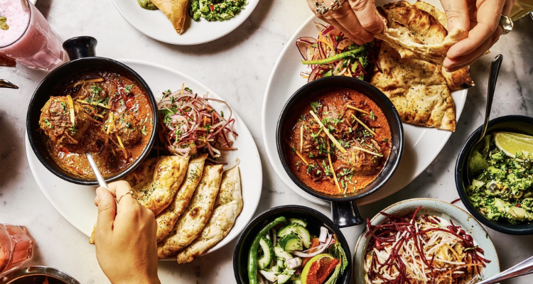 Dishes at Dishoom Glasgow.