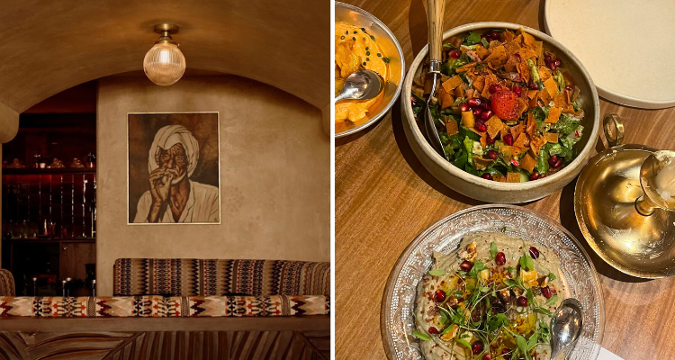 The interiors and some salad and dip from Noreen.