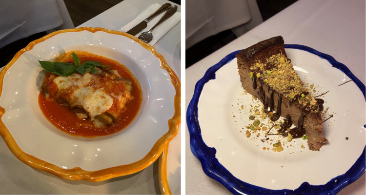 Side dish and dessert at Bottega 35 Kensington.