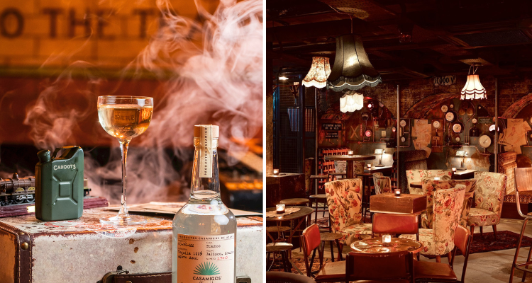 Cahoots interiors and London Cocktail Week drinks.