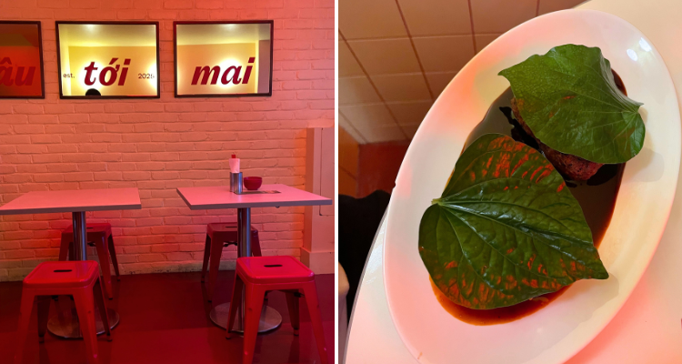 Lai Rai interiors and BBQ coffee beef dish.