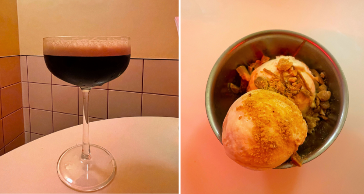 Espresso martini and ice cream from Lai Rai.