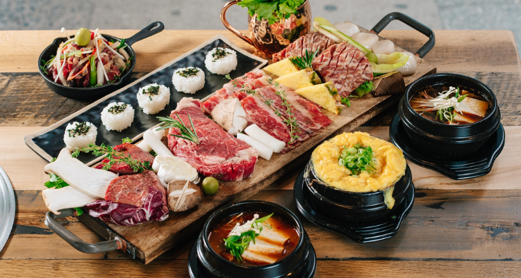 Food at Love Korean BBQ NYC.