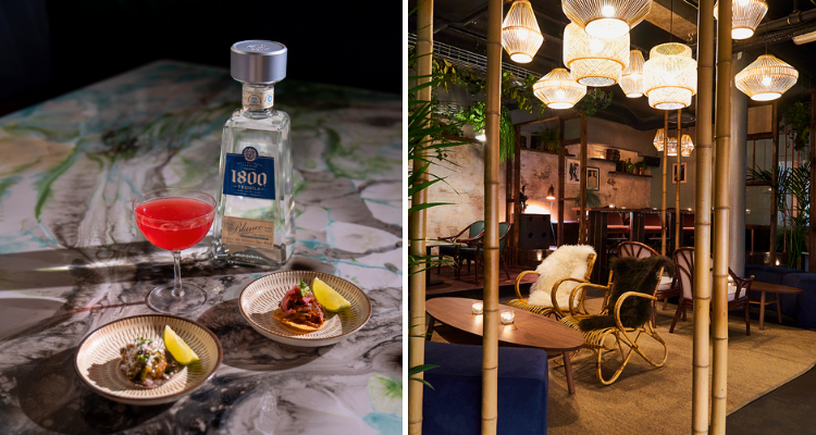 The mini margarita and interiors of Nine Lives.