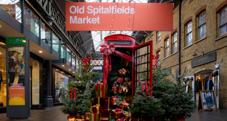 Old Spitalfields Market Light Switch On.