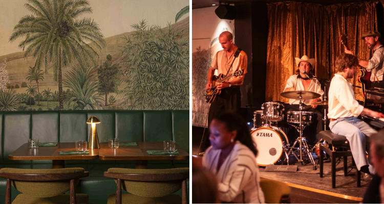 Oriole interiors and live band.