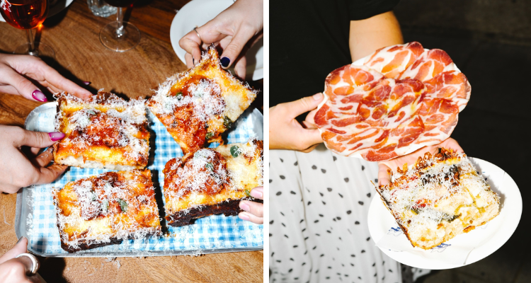 Collage of dishes at Ria's London.